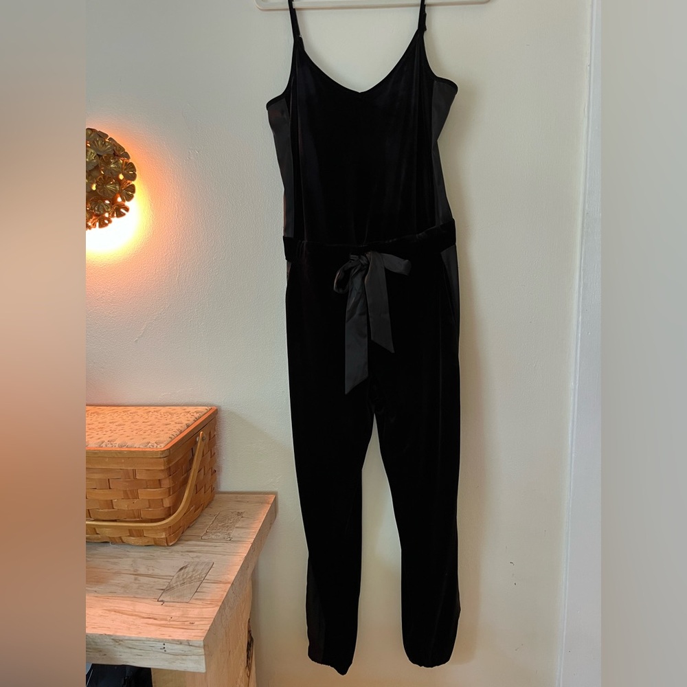 PHILANTHROPY Black Velvet Jumpsuit
